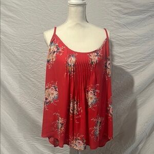 Floral Red Women's Top